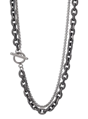 冷淡风不掉色潮流古巴链项链男潮女嘻哈钛钢百搭小众锁骨链配饰