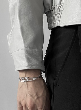 原创泯灭系列Y2K纯银手镯男女情侣小众设计高级感手链可调节手环