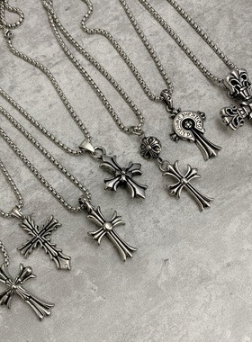 十字架项链潮牌轻奢男女毛衣链