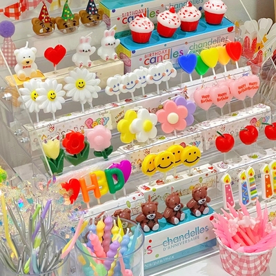韩式ins风生日蜡烛蛋糕装饰