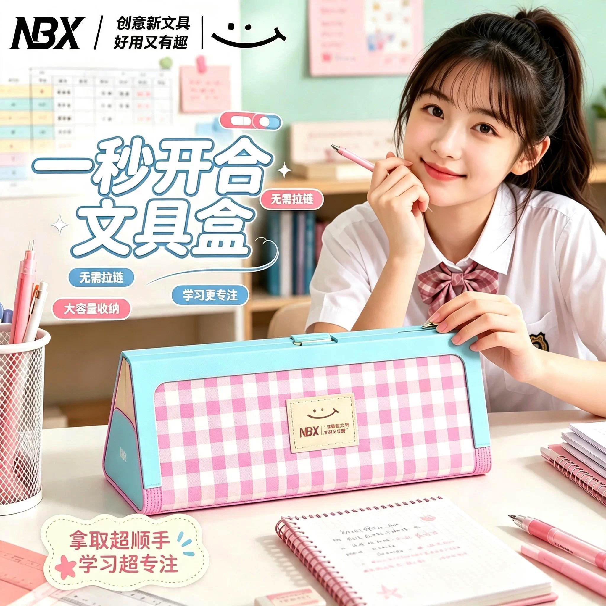 【一秒开合】NBX大开口磁吸笔袋图片