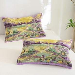 A类纯棉纱布枕巾柔软透气吸汗全棉枕头巾大人儿童家用四季款盖巾L