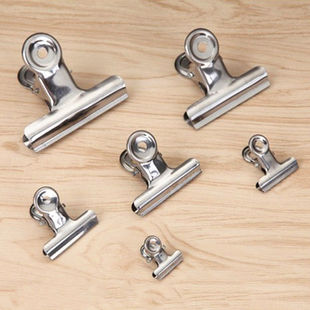 家用票夹账单夹凉衣夹财务圆头夹山形票夹平头夹票据夹铁夹子批