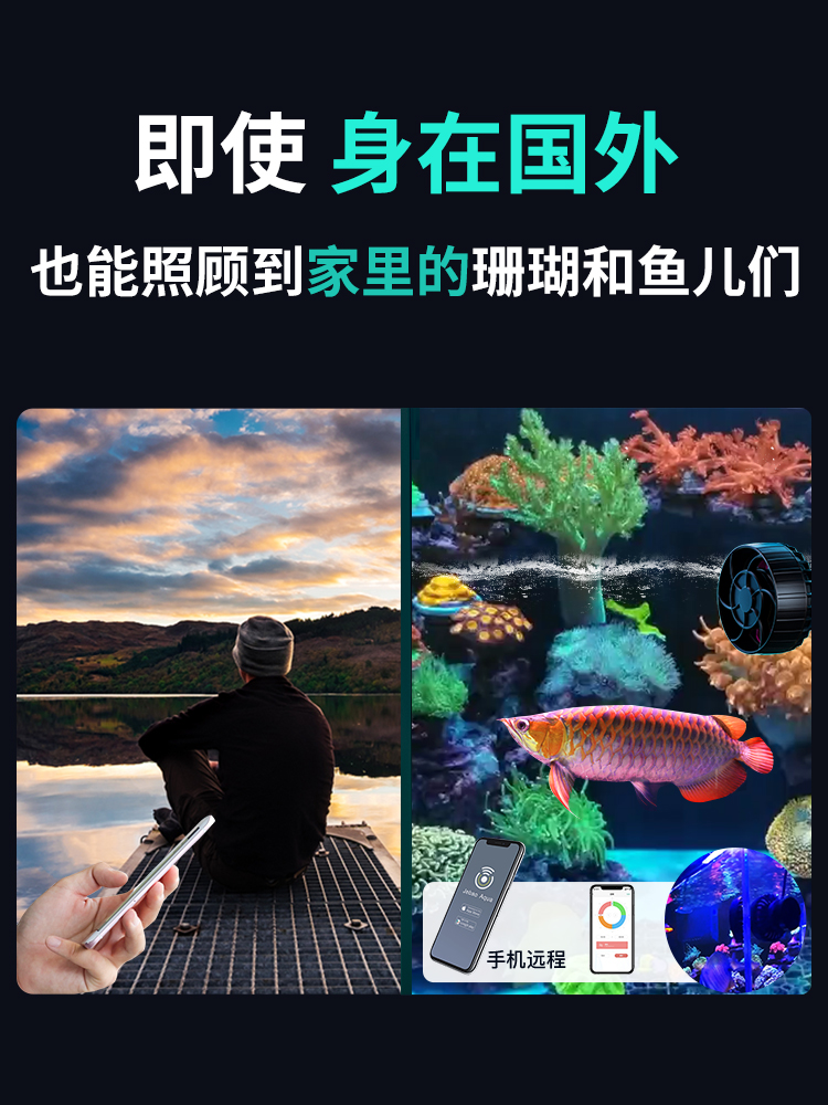 海水缸捷宝造浪泵海缸珊瑚缸造流泵APP wifi控制变频冲浪泵吹粪泵