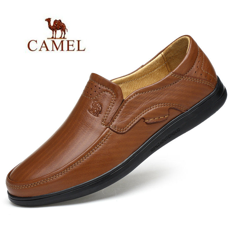 骆驼牌真皮男鞋防滑徒步鞋头层牛皮商务休闲加绒棉鞋软皮软底皮鞋,流行男鞋,单鞋,淘宝优惠券,粉丝福利购,淘宝优惠卷