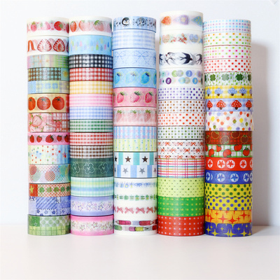 和纸胶带整卷基础款拉条草莓番茄