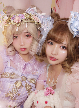 树梢家Lolita假发『爱丽丝乐园』可爱包子头乖巧团子头假发现货