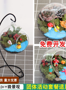 diy暖场材料包瓶子苔藓微景观