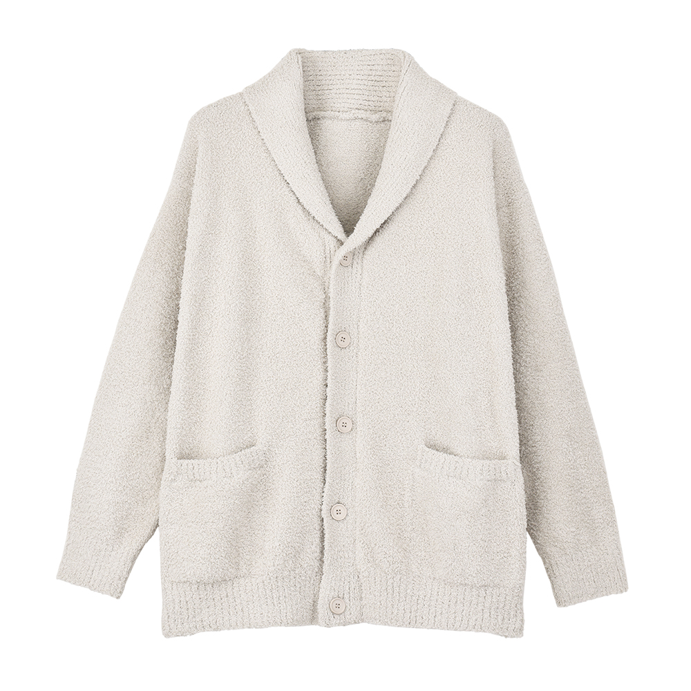 男士发热毛毛纱开衫家居服