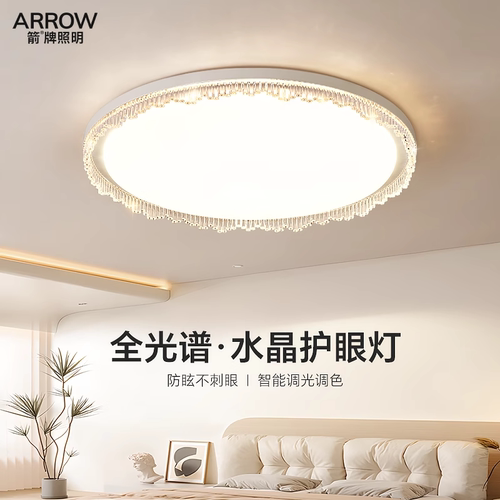 轻奢防水晶全光谱吸顶灯