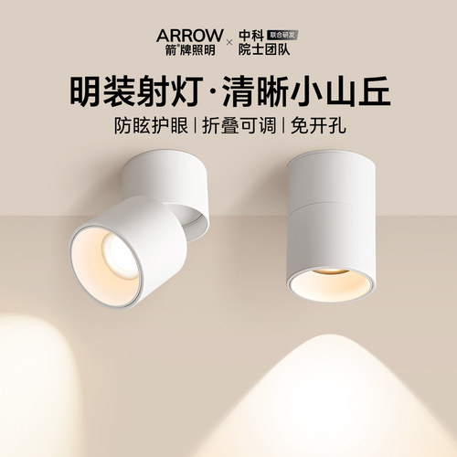 箭牌中科稀土防控近视明装筒射灯