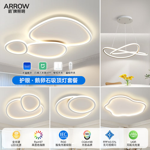 箭牌照明客厅灯鹅卵石吸顶灯套餐