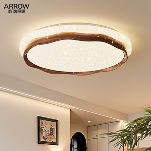 箭牌中古风客厅灯2026新款大尺寸圆形吸顶灯奶油风满天星大厅主灯