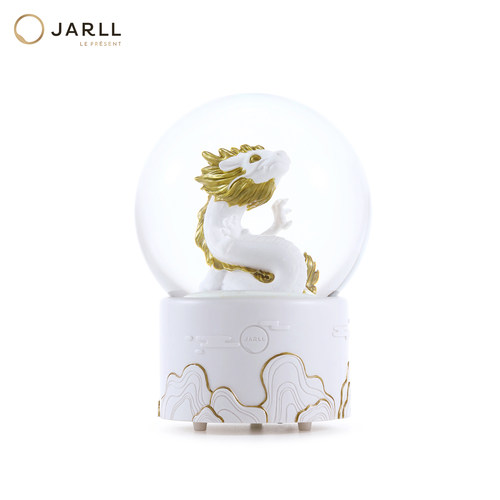 JARLL赞尔十二生肖之山水龙水晶球音乐盒旋转八音盒同学生日礼物