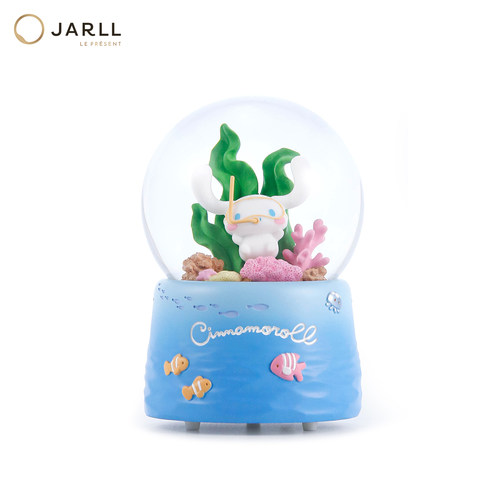 JARLL赞尔水晶球音乐盒大耳狗夏日潜水八音盒送同学生日纪念礼物