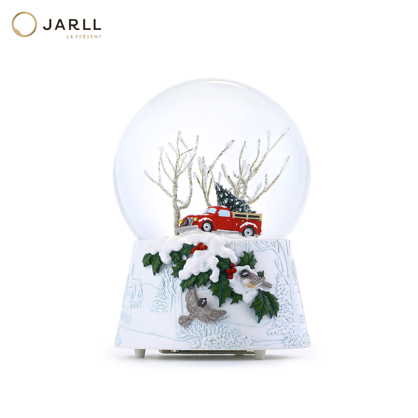 JARLL赞尔圣诞树水晶球音乐盒圣诞树带灯光八音盒同学生日纪念礼