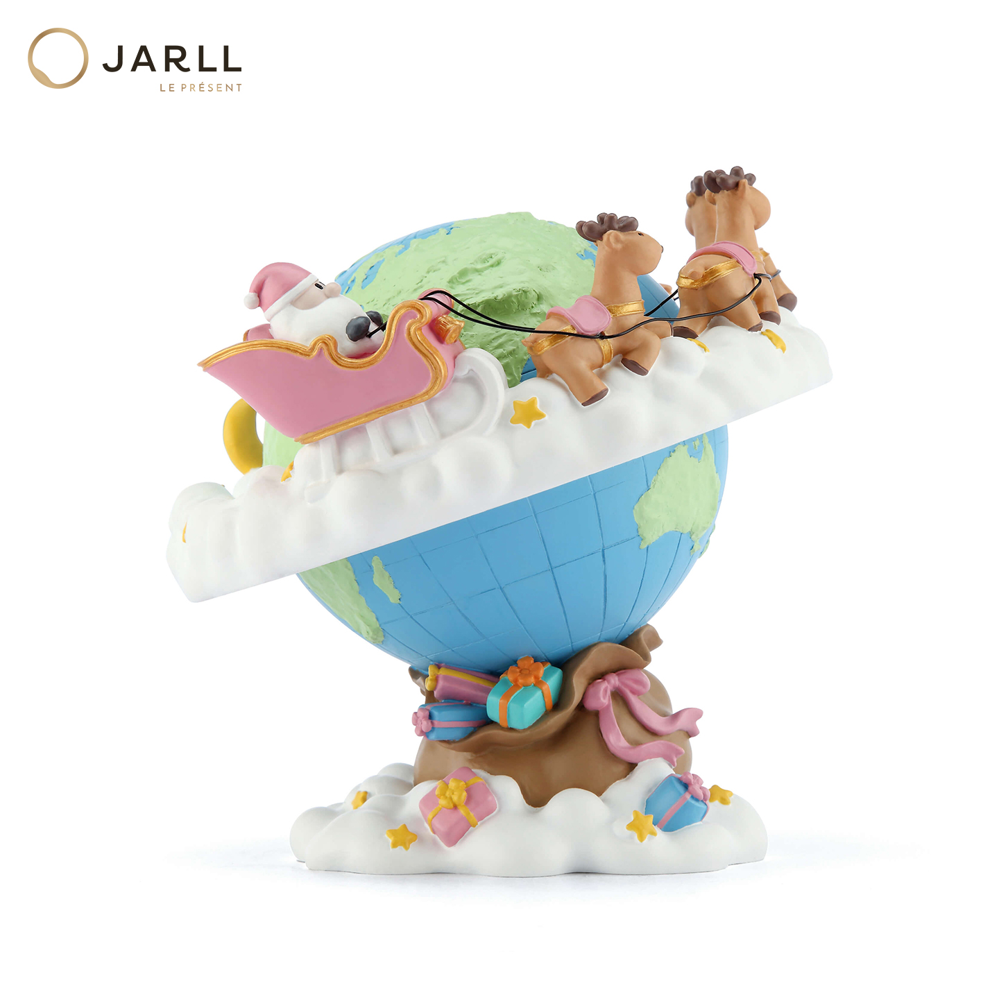 JARLL赞尔圣诞老人世界巡游音乐盒旋转八音盒送同学生日纪念礼物