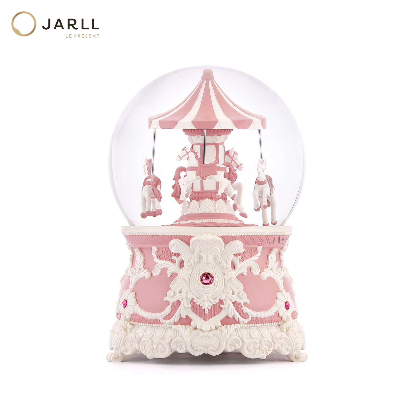 JARLL赞尔水晶球音乐盒旋转木马八音盒新婚闺蜜生日礼物送女友