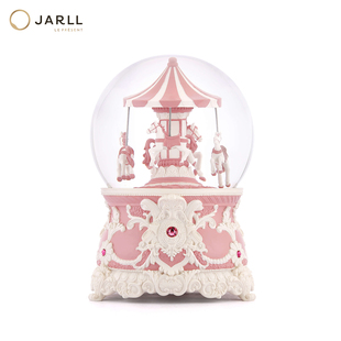JARLL赞尔水晶球音乐盒旋转木马八音盒新婚闺蜜生日礼物送女友