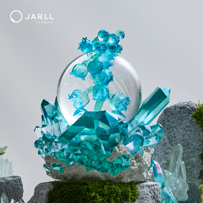 JARLL赞尔花语系列水晶球音乐盒藏品级八音盒祝福纪念礼物送朋友