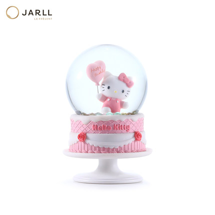JARLL赞尔HelloKitty水晶球音乐盒生日祝福八音盒毕业礼物送同学