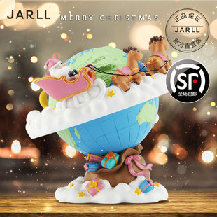 JARLL雪橇地球仪水晶球音乐盒八音盒女生女孩儿童生日圣诞节礼物