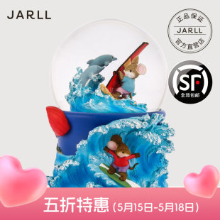 JARLL老鼠极限冲浪水晶球音乐盒送儿童生日情人节礼物 5折特惠