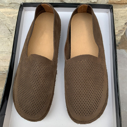 舒适透气皮凉鞋洞洞鞋打孔皮鞋