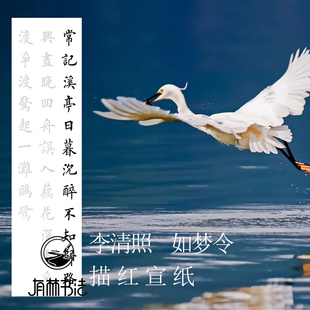 李清照如梦令常记溪亭日暮四尺对开描红描摹宣纸有林书法描摹店