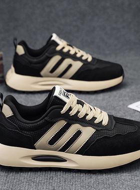 阿甘男鞋2025春季新款男士跑步运动休闲鞋潮流百搭厚底增高老爹鞋