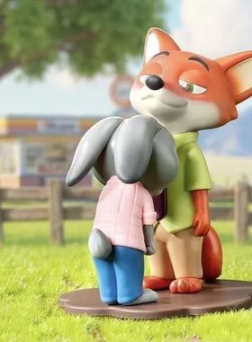 爆款疯狂动物城盲盒疯狂动物城拍档甜蜜双人朱迪狐尼克潮玩手办