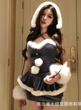 【原创·蓝梦雪精灵】秋冬圣诞吊带睡裙套装小红书抖音直播爆款女