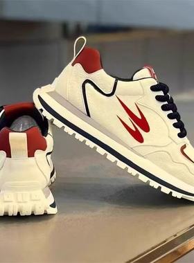 莆田阿甘男鞋春季潮流休闲小白运动鞋男款学生跑步防滑厚底老爹鞋