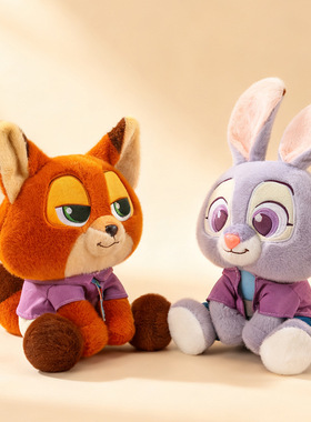 疯狂动物园尼克玩偶朱迪公仔毛绒玩具布娃娃送女婚礼压床娃娃抱枕