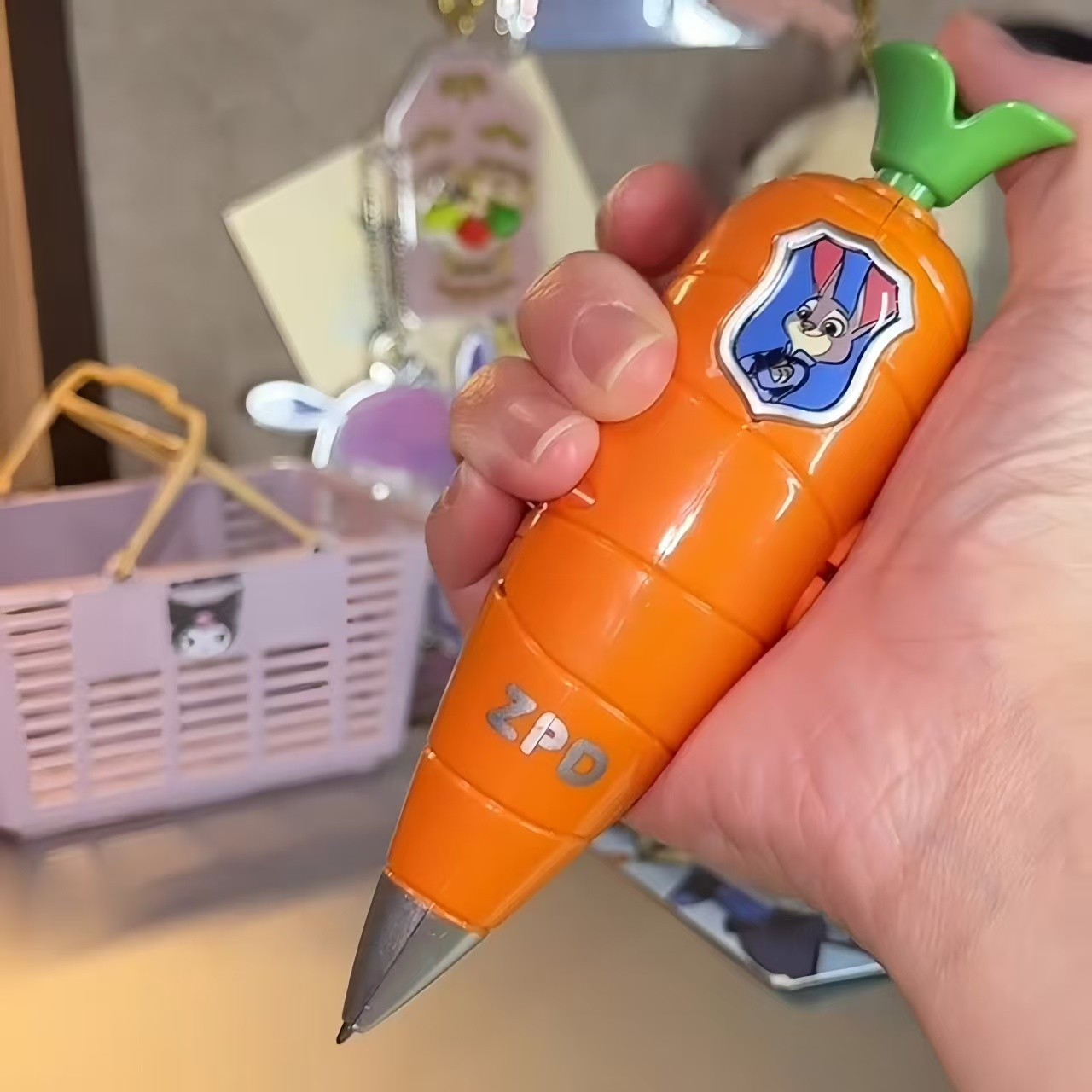 朱迪动物文具胡萝卜儿童录音笔小巧按压圆珠笔手写可爱录音器学生