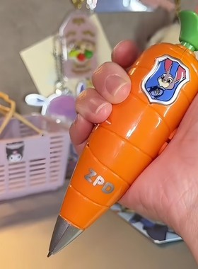 朱迪动物文具胡萝卜儿童录音笔小巧按压圆珠笔手写可爱录音器学生