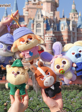 迪士尼正版疯狂动物城2朱迪尼克豹警官毛绒公仔挂件盖瑞钥匙包挂