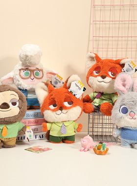 迪士尼正版疯狂动物城朱迪尼克豹警官萌糖毛绒玩偶可爱闪电公仔娃