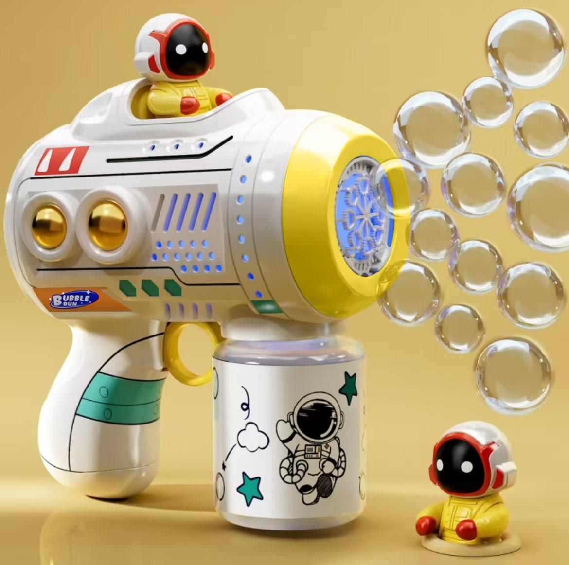 网红泡泡机儿童手持全自动吹泡泡电动32孔泡泡枪公园地摊玩具批发