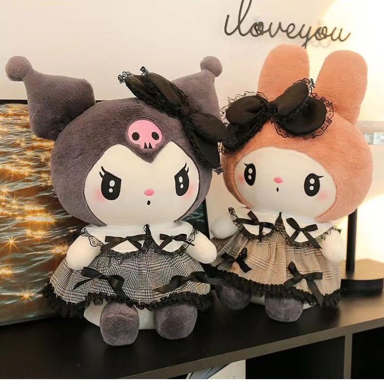 新款暗黑哥特风库洛米毛绒玩具美乐蒂抓机娃娃公仔生日礼物送女生