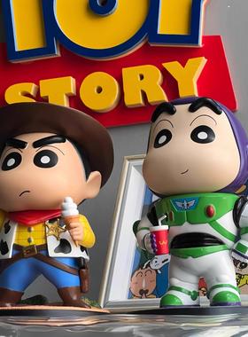 蜡笔小新胡迪巴斯光年牛仔手办模型摆件玩偶礼物公仔GK小新系列