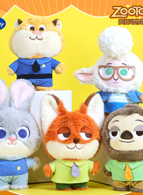 正版迪士尼疯狂动物城兔子朱迪公仔狐狸尼克玩偶毛绒玩具女生礼物