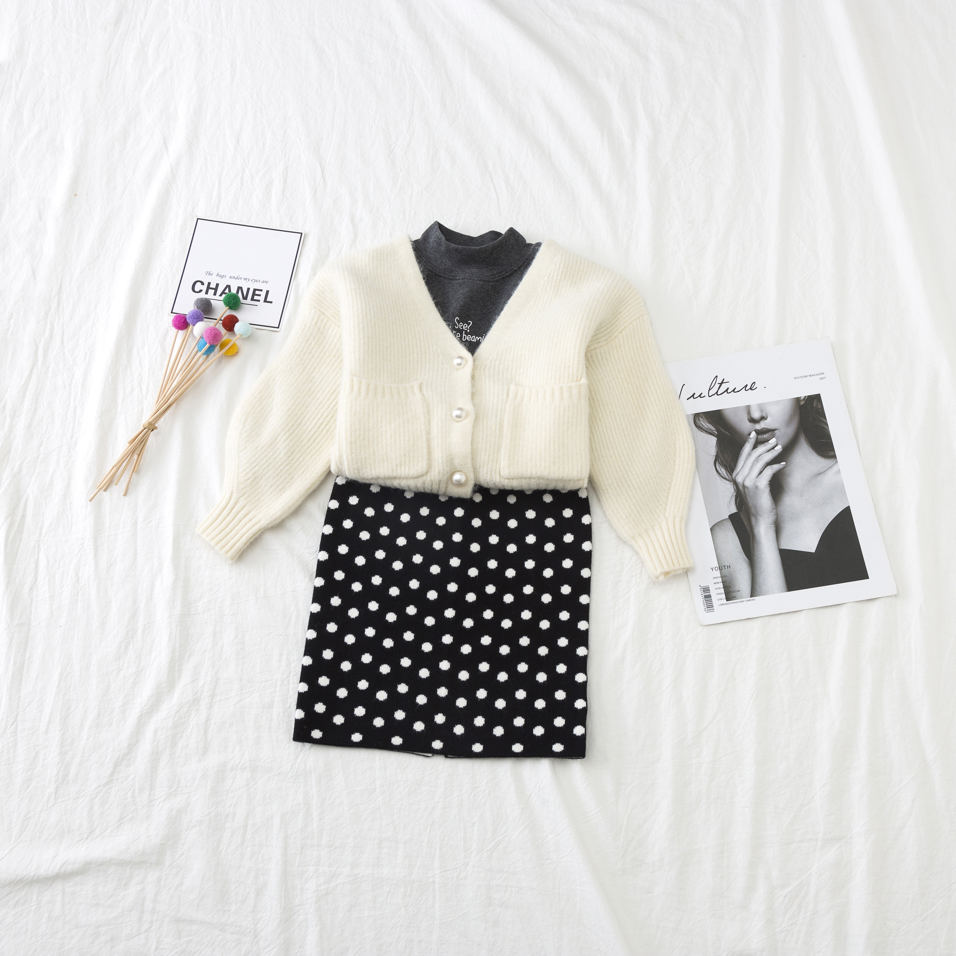 秋冬韩版女童装针织包臀裙毛线气质百搭半身裙一步裙半身裙儿童