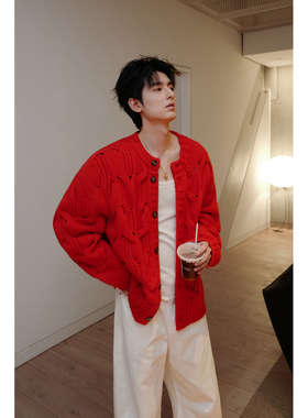 ESC MAN STUDIO/秋冬穿搭不费力的高品质感针织衫圆领开衫毛衣