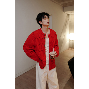 MAN 圆领开衫 STUDIO 高品质感针织衫 毛衣 秋冬穿搭不费力 ESC