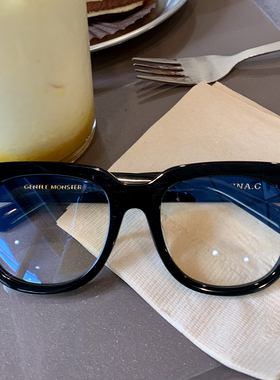 ESC MAN STUDIO/新品GM黑框眼镜大粗框防蓝光UNA.C镜框首饰品气质