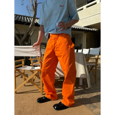 ESC MAN STUDIO/自制 休闲牛仔长裤修饰腿型显腿长直筒裤