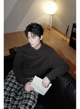 ESC MAN STUDIO/自制 秋冬季穿搭ootd 休闲连帽套头毛衣针织衫