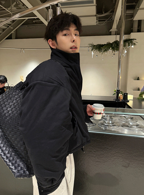 ESC MAN STUDIO/谁穿都好看的短款立领冬季棉服宽松重磅棉衣外套