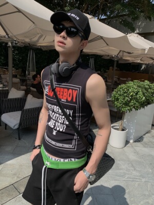 ESC MAN STUDIO/自制 质地非常舒适的个性CHIC风大印花背心